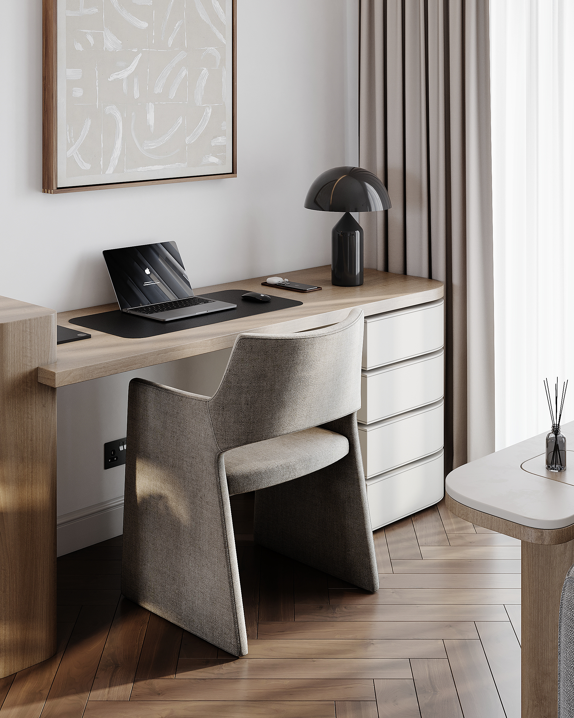 LED lighting plan for small office — designer workspace, Bedfordshire