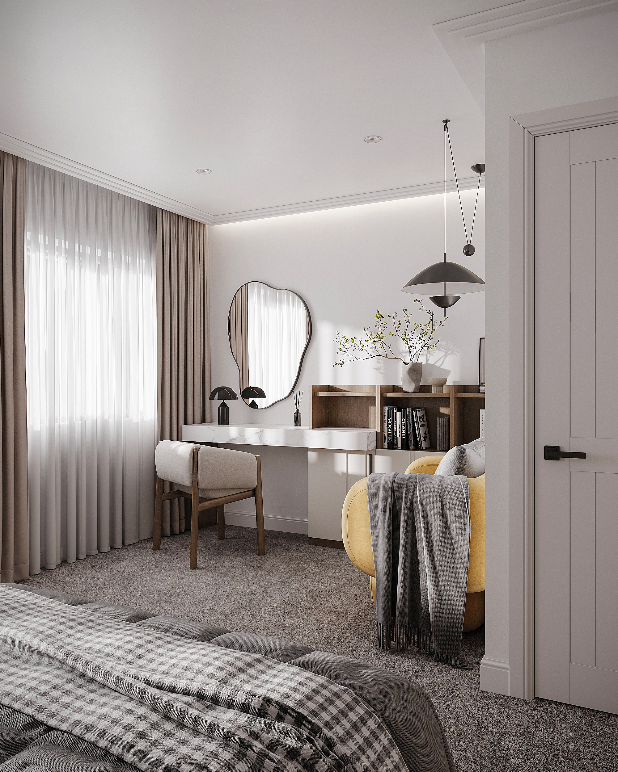 Showhome staging and furniture specification — styled bedroom